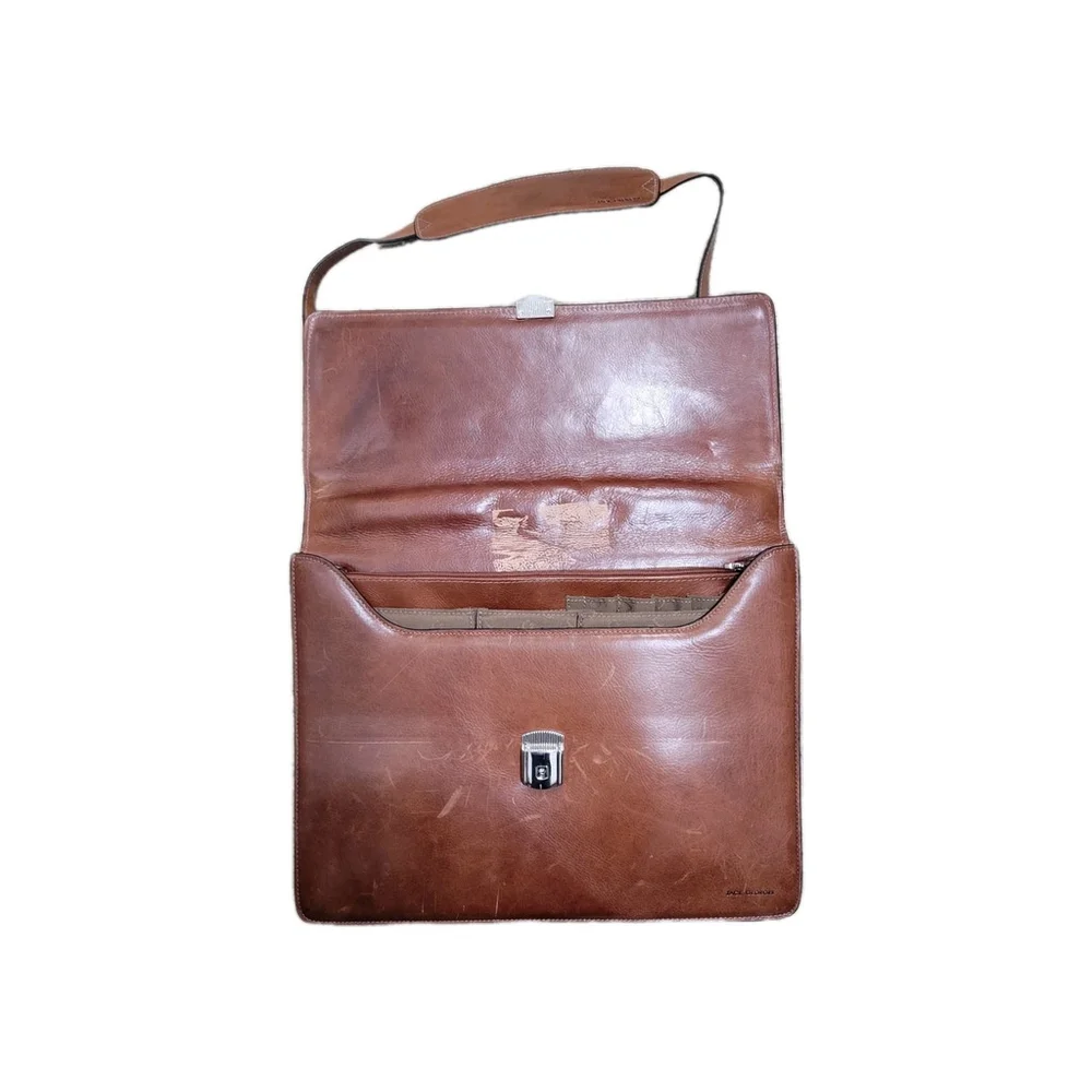 Jack George Elements Professional Leather Expandable Adult Unisex Briefcase